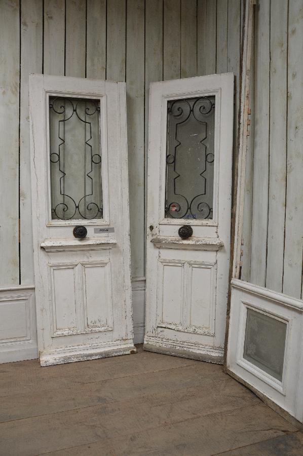 paire de portes d entree de maison avec imposte FAE477