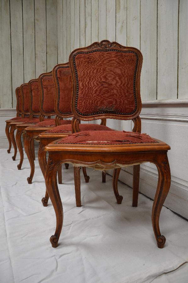serie de 6 chaises de style louis xv FAE484