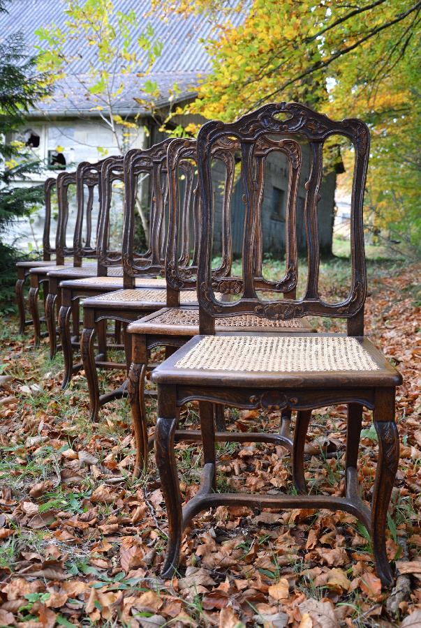 serie de 7 chaises de style neo rustique FAE480