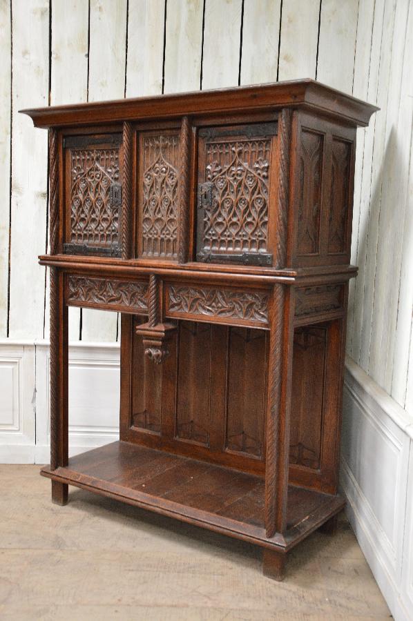 oak gothic cabinet FAE361