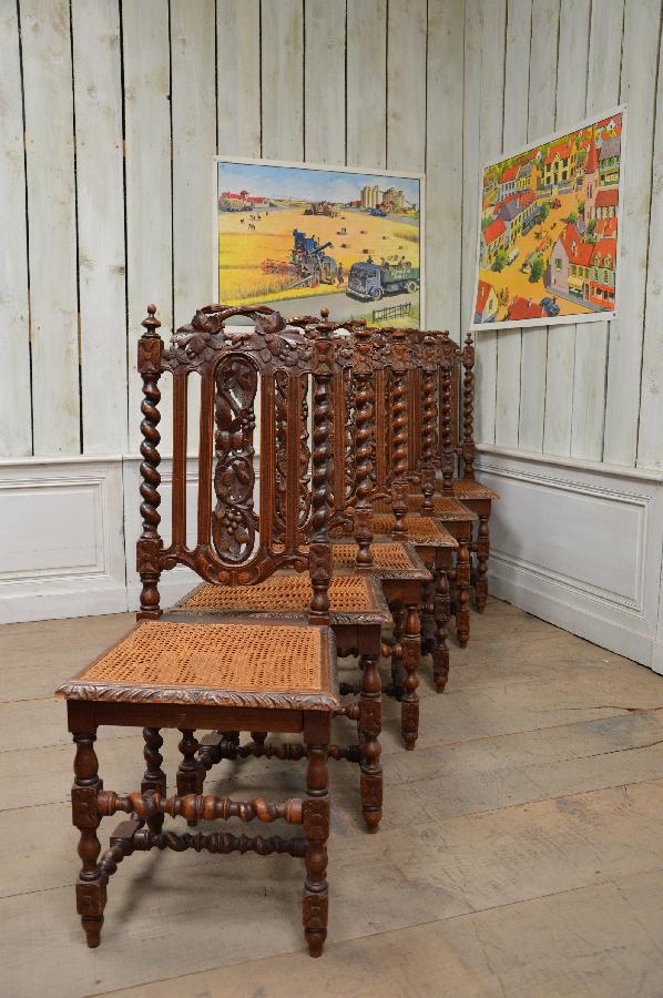 set of 6 chairs henri ii style FAE376